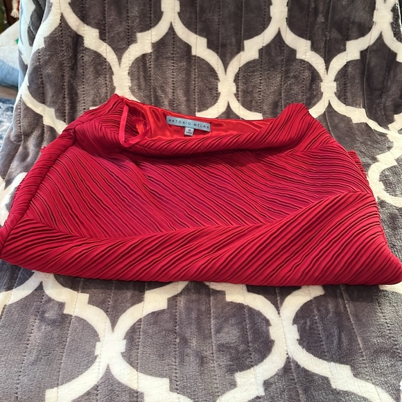 Antonio Melani lined red skirt size 0 - Picture 2 of 3